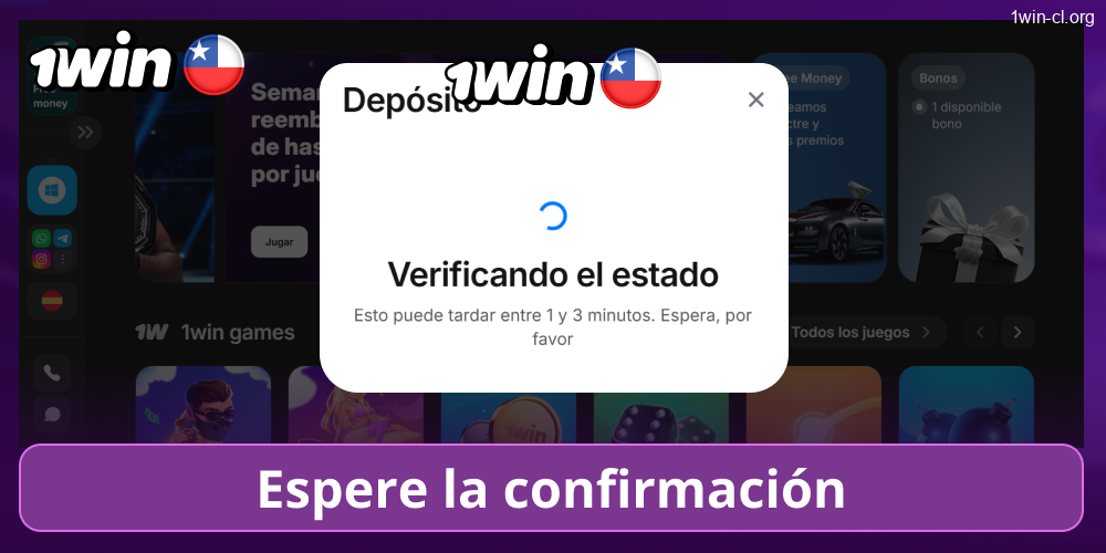 Esperar confirmación 1win Chile