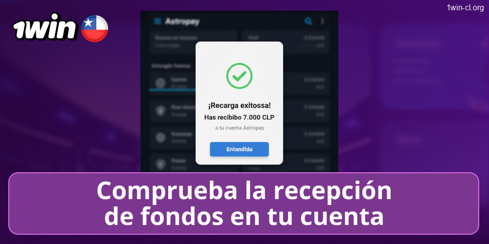 Llegada de fondos 1win en Chile