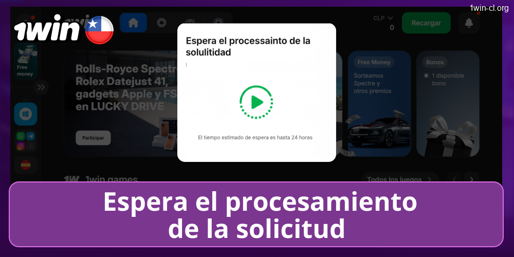 Procesar retiro en 1win Chile