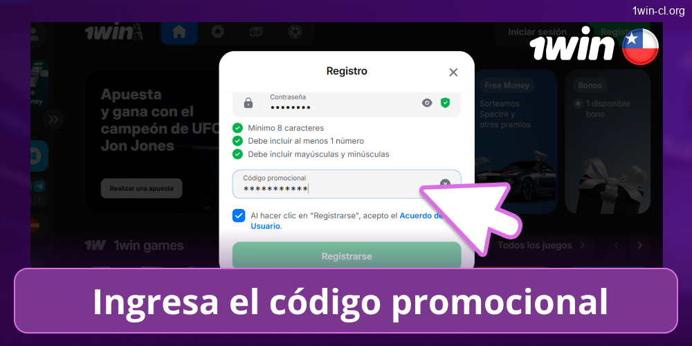 Código promocional 1win Chile