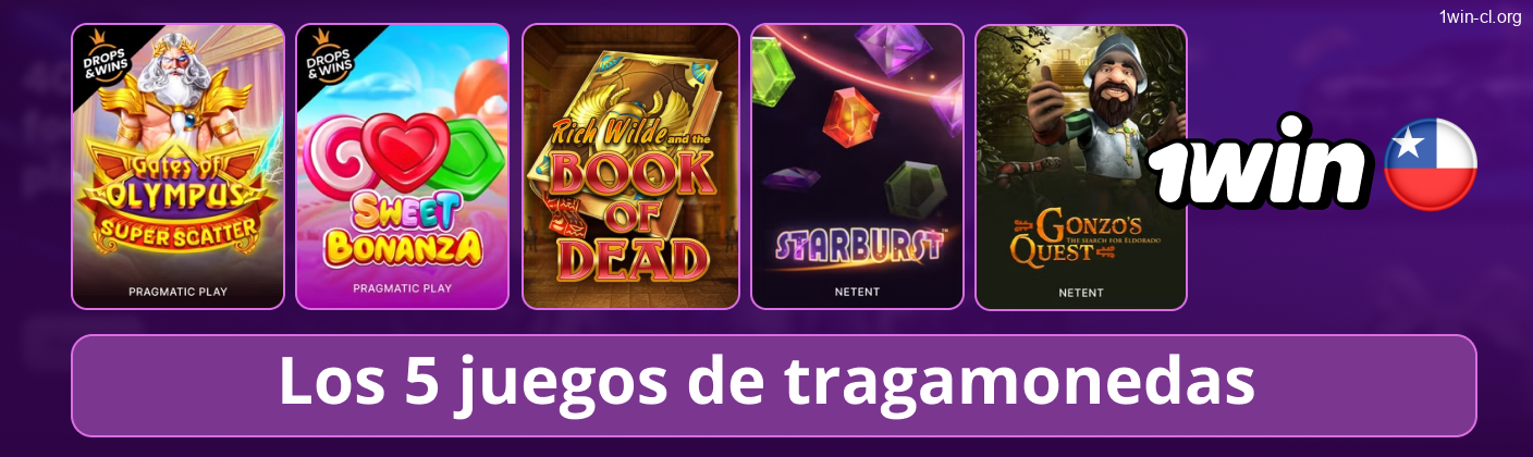 Top 5 slots en 1win Chile