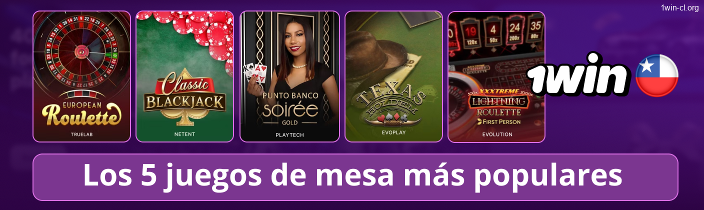 1win CL: Top 5 juegos de mesa