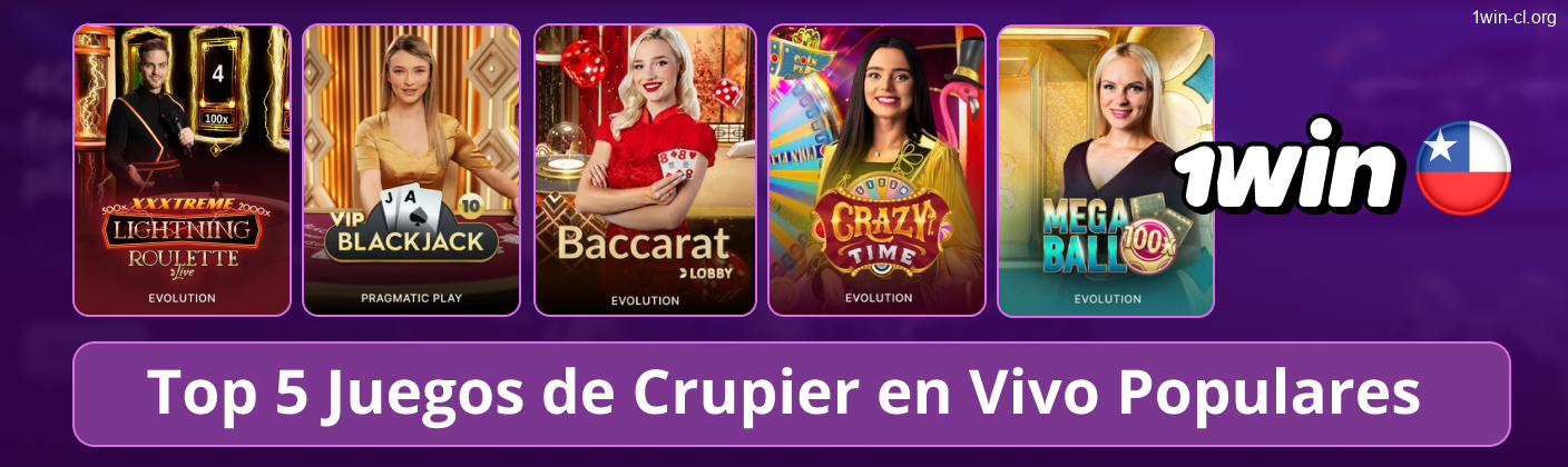 Top 5 casino en vivo 1win Chile