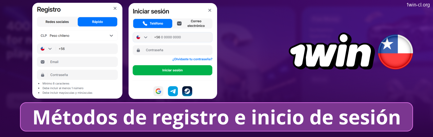 Registro y acceso en 1win CL